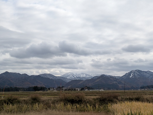 新潟県胎内市 冠雪